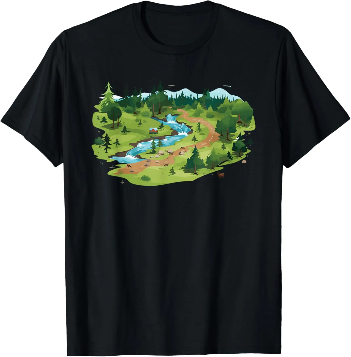 Map Trekking Navigation Race Orienteering Rogaining T-Shirt