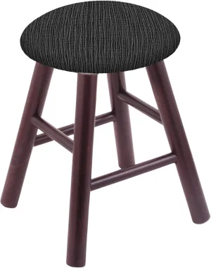 Maple Vanity Stool in Dark Cherry Finish with Graph Coal Seat