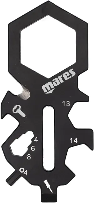 MARES Smarty Mini Multitool - Scuba Diving Multi-Purpose 4mm Allen Key, Bottle Opener, Screwdriver & Various Spanners