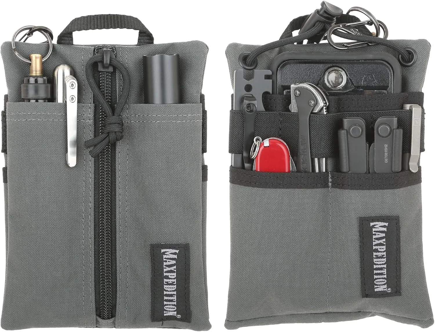 MAXPEDITION Platy Pocket Organizer, Durable EDC Tool Pouch for Men, Neck Wallet with Paracord Lanyard, Holds Flashlight, Multitool, Pen, Notebook