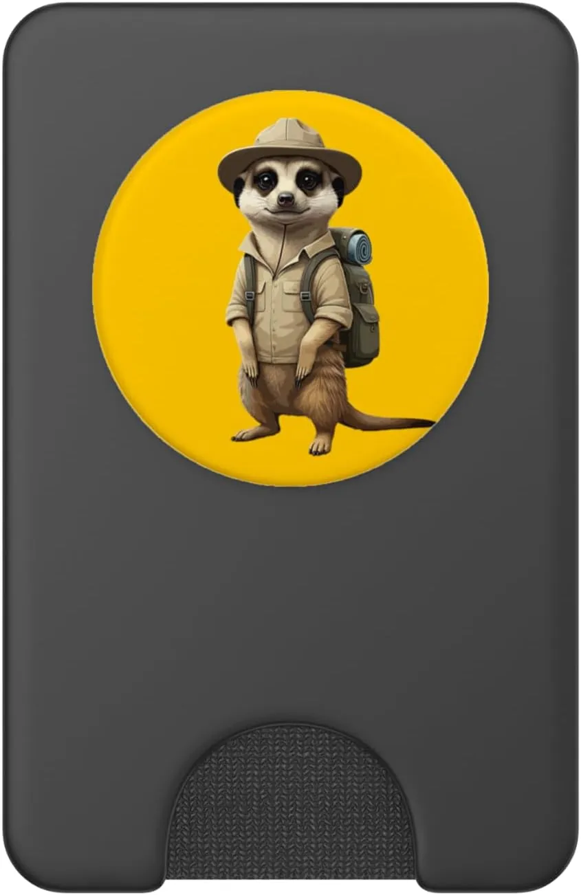 Meerkat Safari Guide Funny Kalahari Desert Camping PopSockets PopWallet for MagSafe