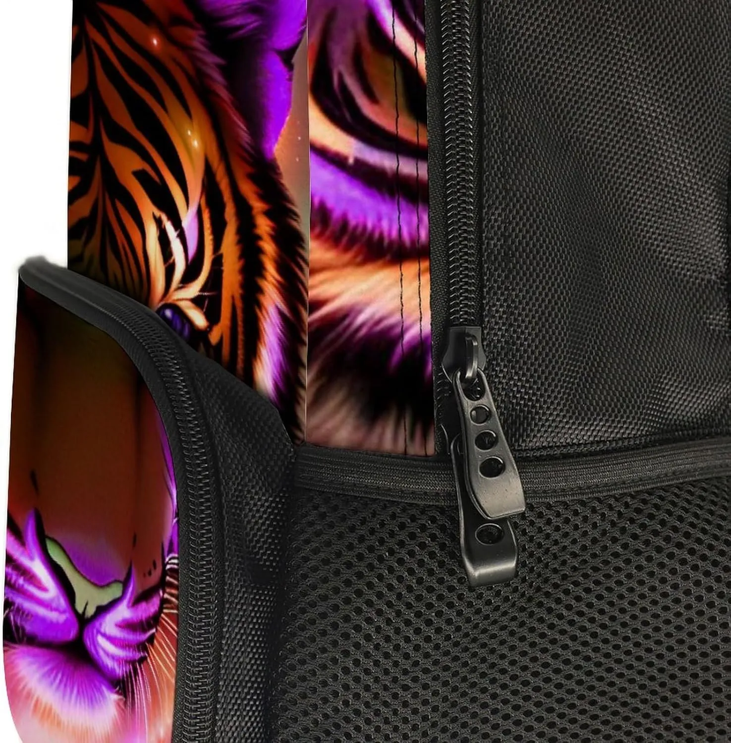 Men Women Lightweight Mystic Fantasy Galaxy Sky Fantasy Tiger Wild Animals Boho Style Backpack Large Capacity Carry On Bag With Padded Straps for Sports Work Walking Cycling