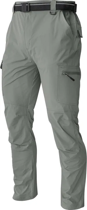 Men's Hiking Tactical Cargo Work Pants Quick Dry Waterproof Lightweight Travel Fishing Camping Outdoor Pants
