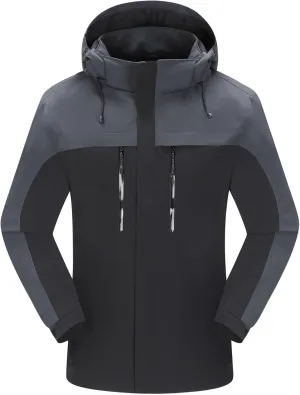 Men's Jacket with Hood Waterproof Windbreaker Lightweight Rainproof Jacket