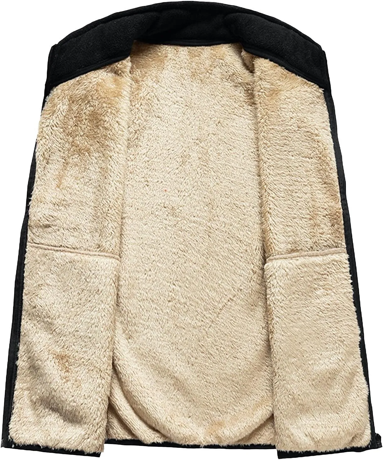 Men's Vest Stand Collar Padded Thicken Warm Winter Zip Up Jacket Sleeveless Casual Outdoor Sports Travel Vest
