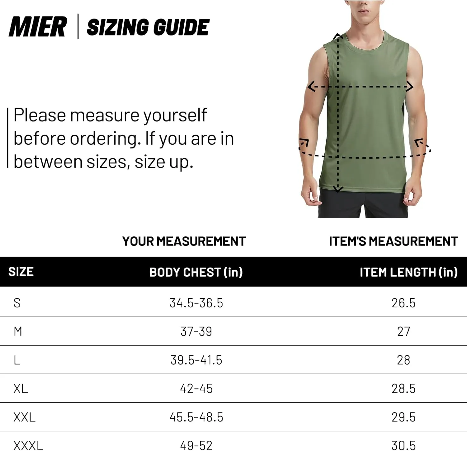 MIER Men's Workout Tank Tops UPF 50  Swim Shirts Quick Dry Running Sleeveless UV Protection Muscle Tees