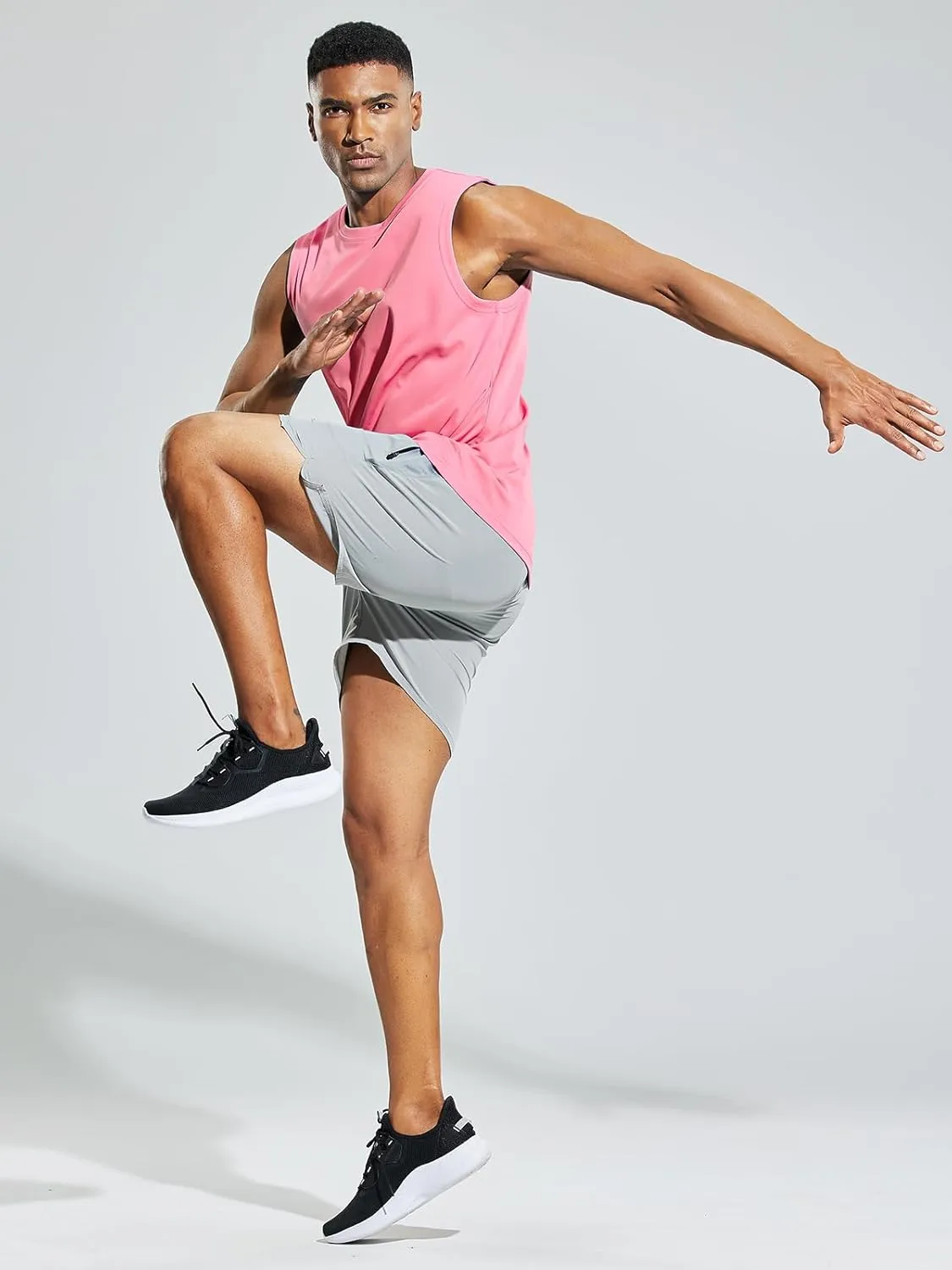 MIER Men's Workout Tank Tops UPF 50  Swim Shirts Quick Dry Running Sleeveless UV Protection Muscle Tees