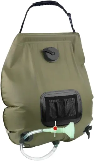 Mikikit Camping Shower Bag with Temperature Display Portable Solar Water Bag for Hiking