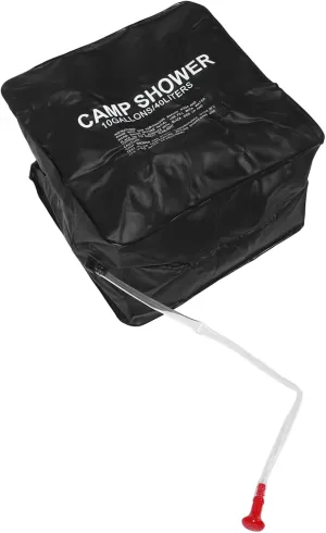 Mikikit Solar Heated Camping Shower Bag Portable Outdoor Shower Pouch with Spray Head Lightweight and Compact Design for Effortless Travel and Efficient Water Heating