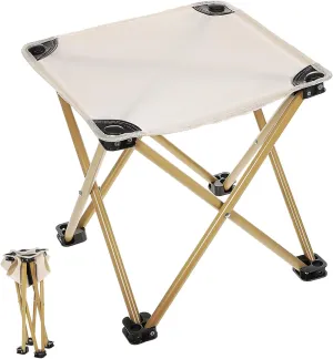 Milisten Collapsible Camping Stool Oxford Fabric Steel Frame Portable Lightweight Easy to Carry Outdoor Hiking Picnic Stool Bag