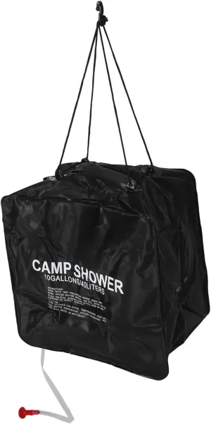 Milisten Portable Camp Shower Bag 40l Solar Thermal Camping Bathing Bag with Spray Head for Camping Outside