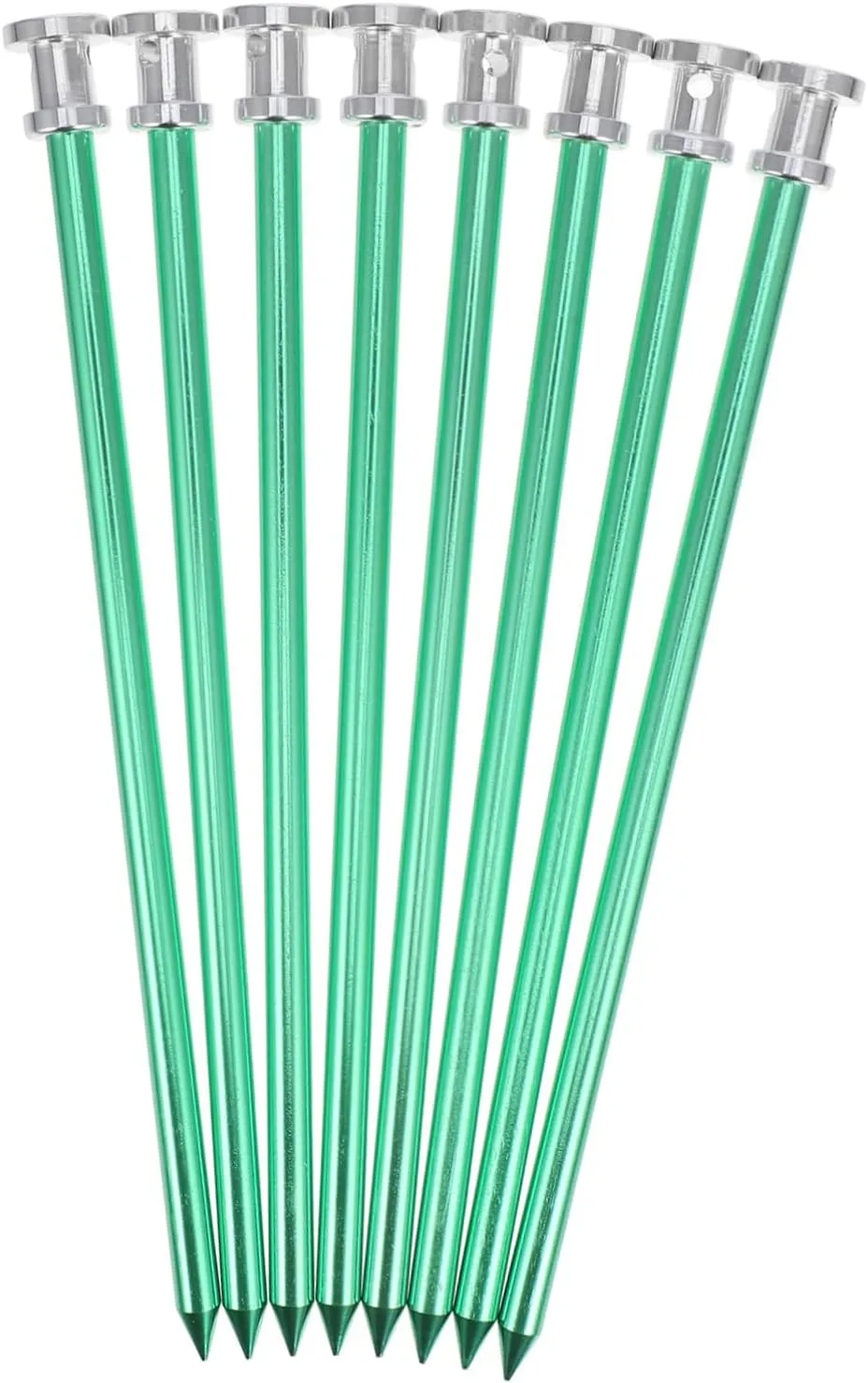 Milisten Tent Pegs Stakes 8 Pack Aluminum Ground Nails for Camping Hiking Beach Snow Screw Tent Stakes Random