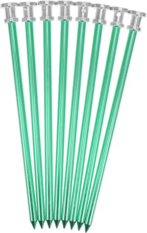 Milisten Tent Pegs Stakes 8 Pack Aluminum Ground Nails for Camping Hiking Beach Snow Screw Tent Stakes Random
