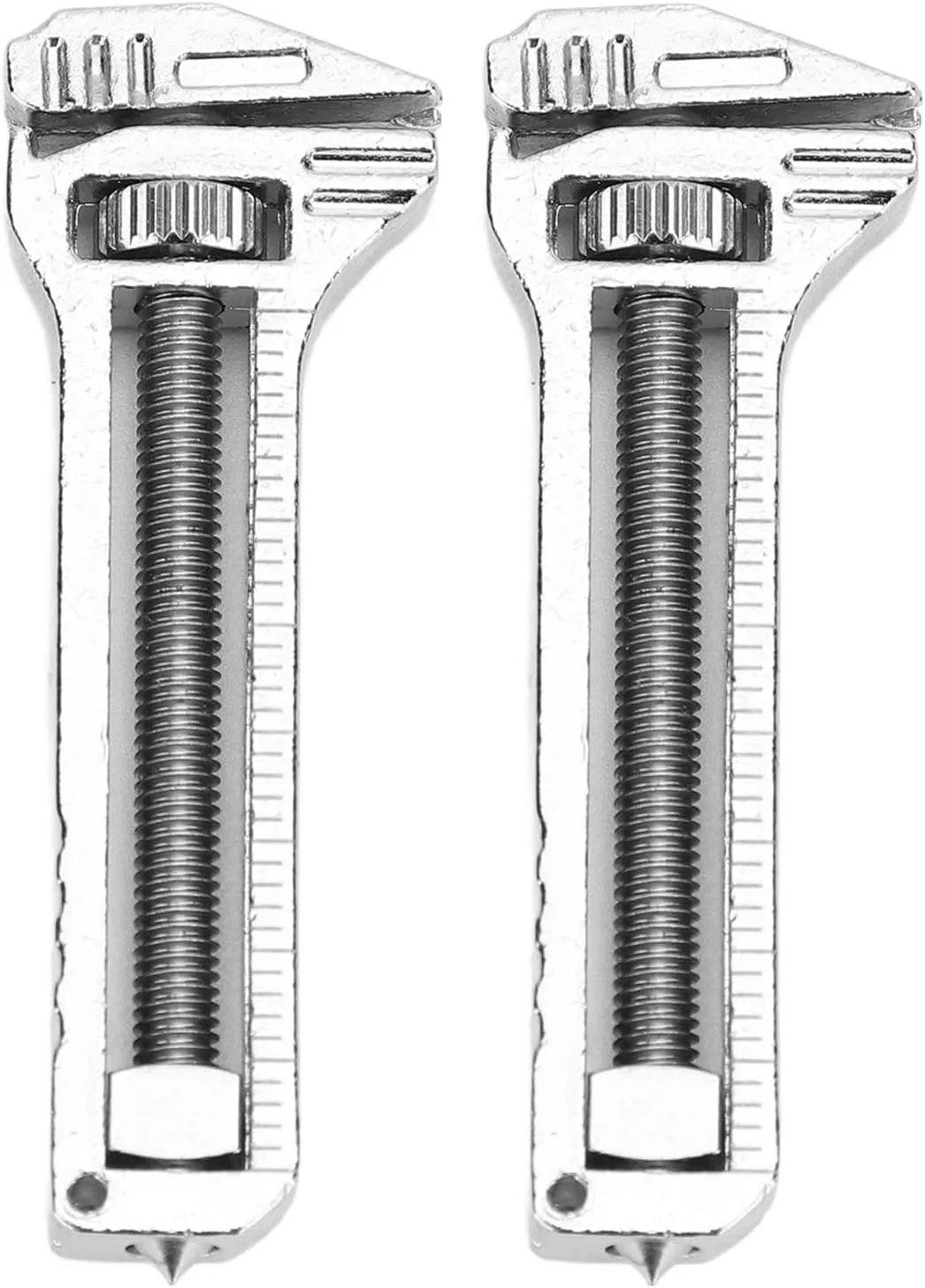 Mini Multitool Wrench Set, 2PCS 6 in 1 Wrench, Alloy Multitool, Adjustable Compact Multifunctional Bottle Opener Wrench, for Everyday Prep, Repairing, Backpacking, Camping