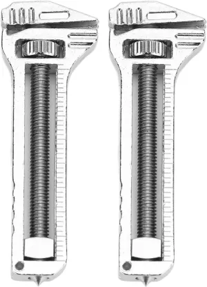 Mini Multitool Wrench Set, 2PCS 6 in 1 Wrench, Alloy Multitool, Adjustable Compact Multifunctional Bottle Opener Wrench, for Everyday Prep, Repairing, Backpacking, Camping
