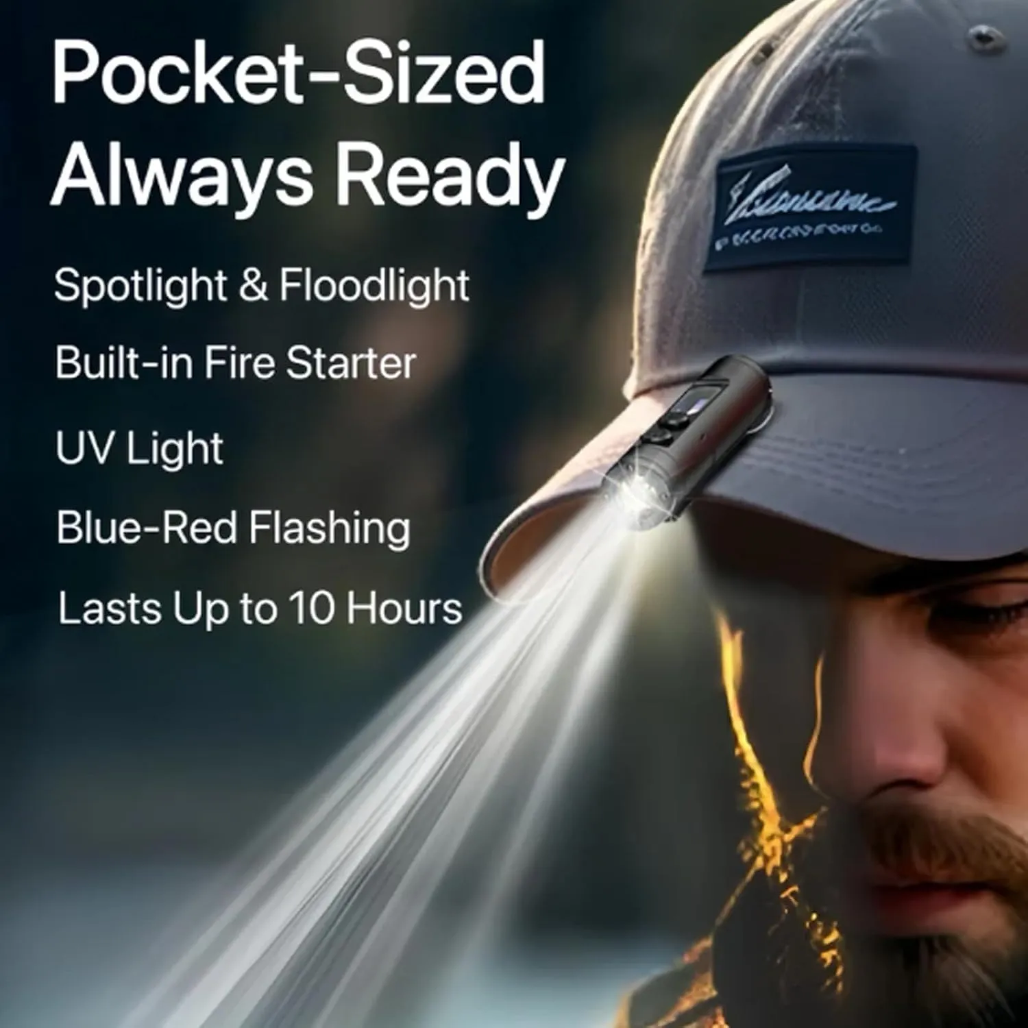 Mini – The Ultimate Everyday Micro Tool, 2025 New Rechargeable LED Tactical Flashlight, High Lumens with Hat Clip, Waterproof, 3 Brightnes (2pcs A)