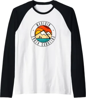 Minimalist Outdoors Mauldin South Carolina SC Raglan Baseball Tee