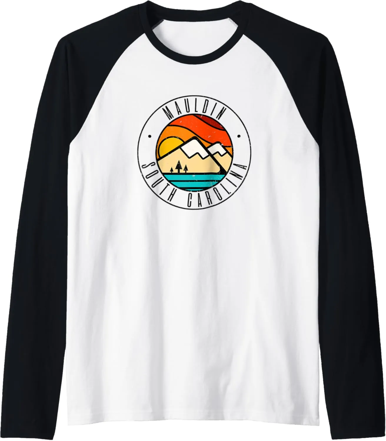 Minimalist Outdoors Mauldin South Carolina SC Raglan Baseball Tee