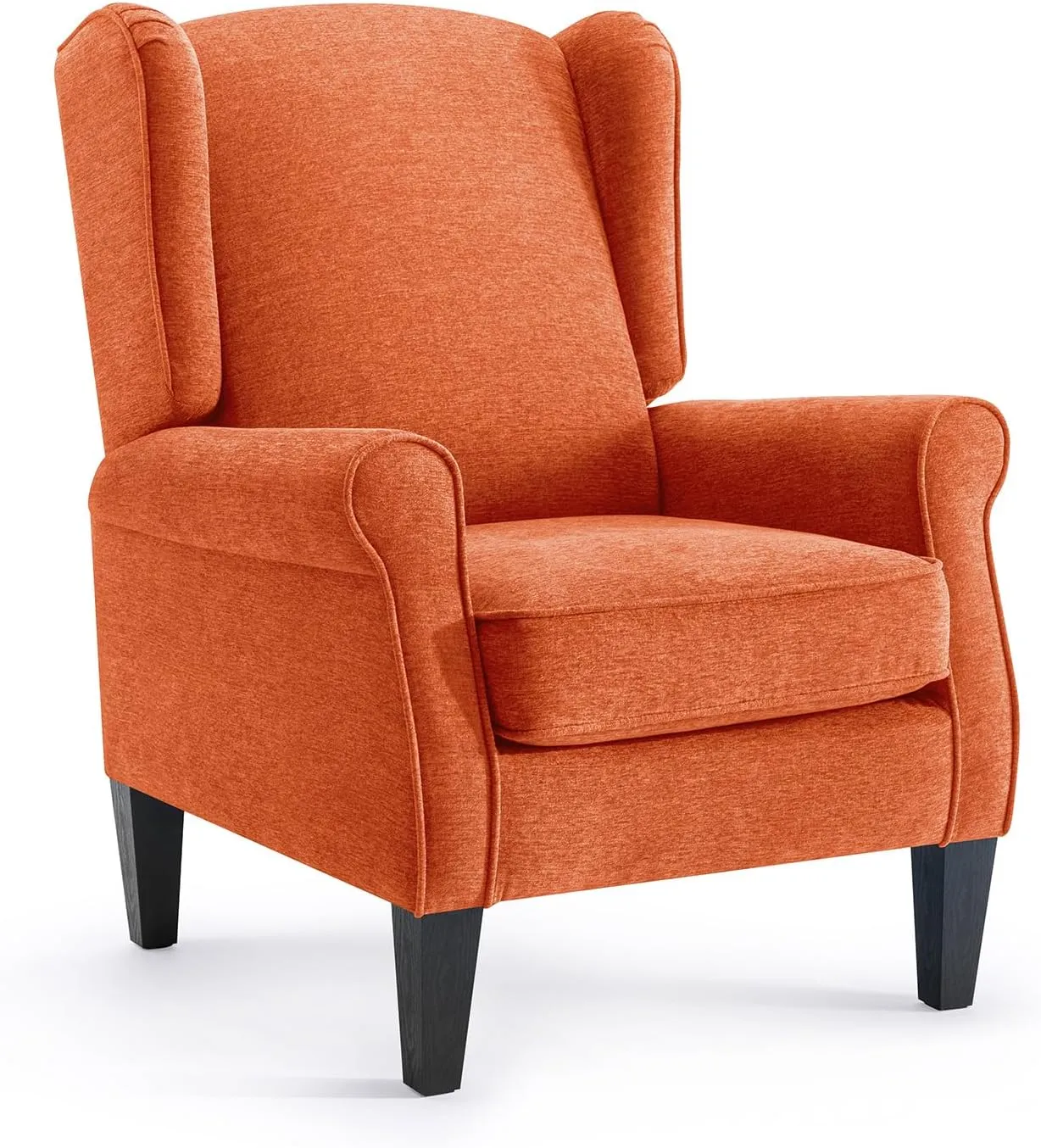 Modern Accent Chair, Chenille Fabric Armchair with High Resilience Sponge & Sturdy Legs, Comfy Single Sofa Chair for Bedroom, Living Room, Reading & Balcony
