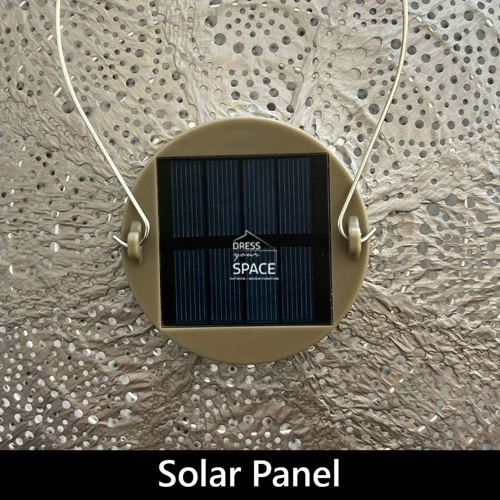 Mosaic Oval 40 - Grey Blue - Solar Lantern