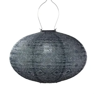 Mosaic Oval 40 - Grey Blue - Solar Lantern