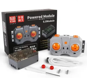 Mould King M0019 6.0 Powered Module Kit, Power Function Sets 6.0 with Rechargeable Remote Control and Battery Box, 2.4G 6 Channel High Speed Function Sets