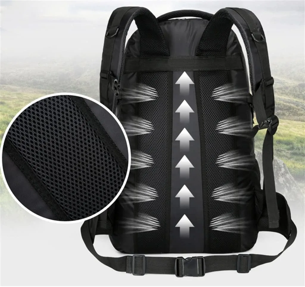 Mountaineering Backpack Rucksack 60L Outdoor Sports Bag Travel Backpack Hiking Backpack Hiking Bag(E)