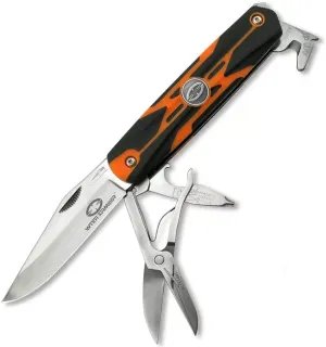 Multi-Tool Pocket Knife Ranger 6-in-1 Multi-Purpose Folding Knives Mirror Finished Stainless Steel for Outdoor Survival, Camping, Fishing, Hunting, Hiking and Indoor, 4-inch Closed