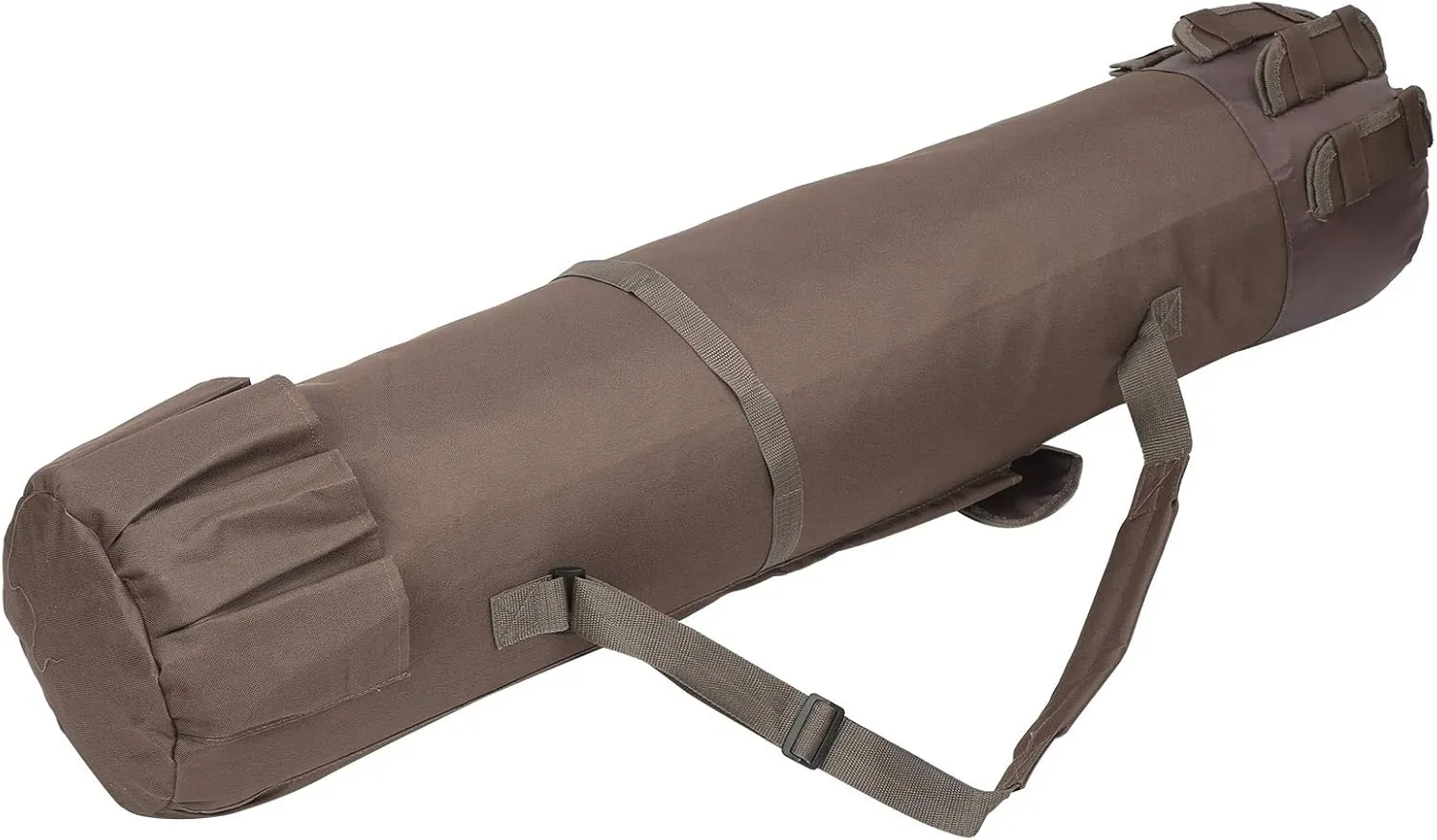 Multifunctional Fishing Rod Reel Storage Bag Durable Oxford Cloth Fishing Pole Carry Case Tool Organizer For Fishing Enthusiasts Large Capacity 117x36cm (Khaki)