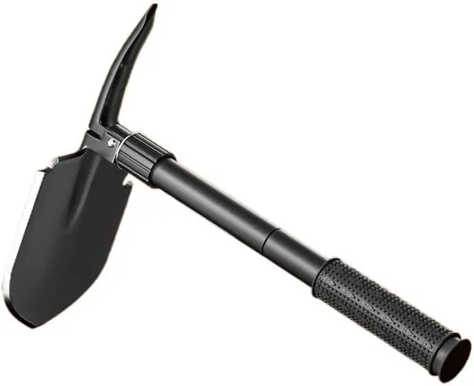 Multifunctional Garden Shovel for Camping, Suitable for Camping/Fishing/Wild Survival, Etc. Shovel. Pickaxe and Hoe Three-in-one