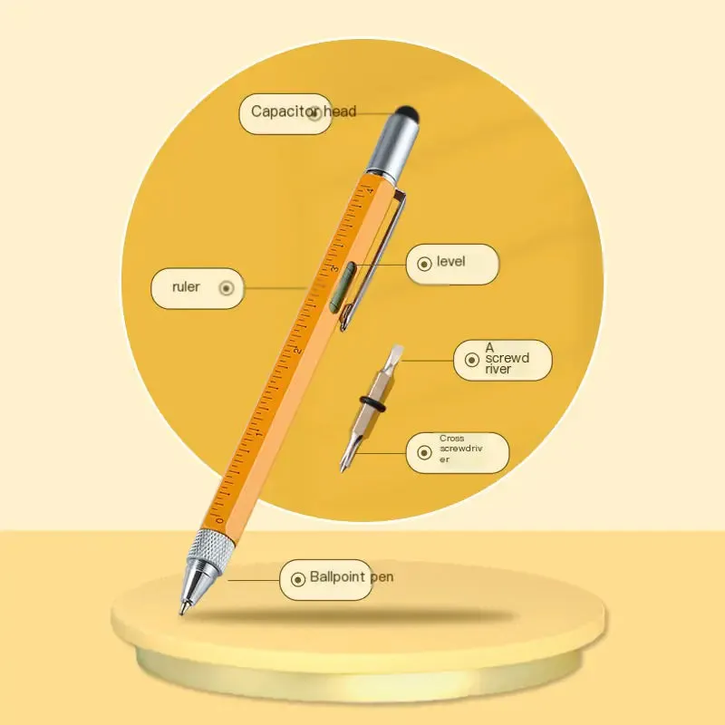 Multifunctional Metal Pen with Touchscreen and Tools