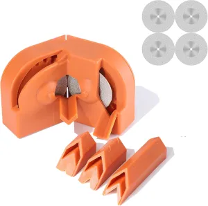 Multipurpose Drill Bit Sharpener for All Bits(5/64''- 5/8''), Portable Drill Grinder Grinding Tool，Mill Drill Machine Blade Sharpening Tool with 4 Grinding Wheels
