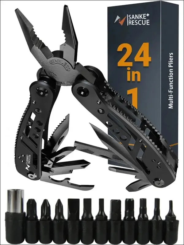 Multitool 24-in-1 multitools pliers with professional multi-tool for survival camping and hunting