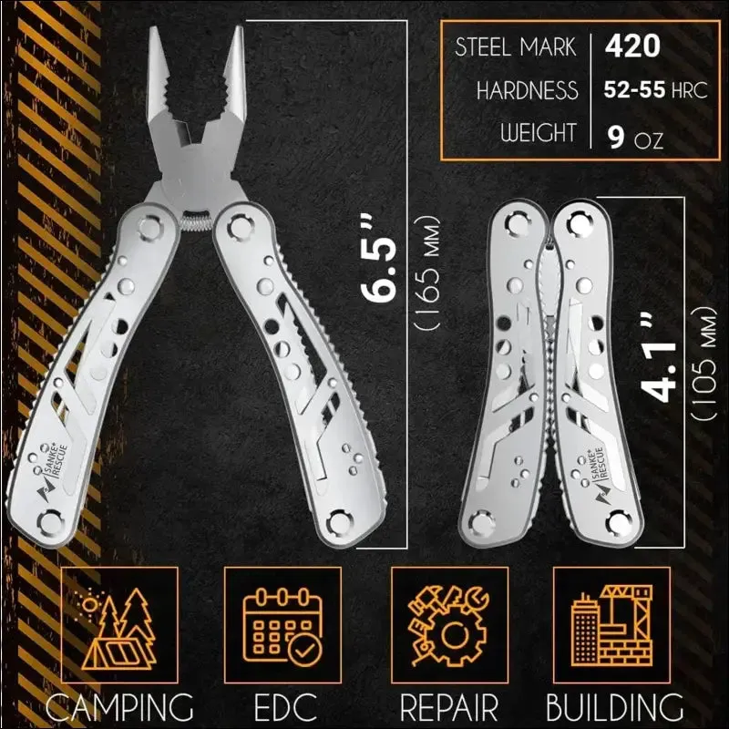 Multitool 24-in-1 multitools pliers with professional multi-tool for survival camping and hunting