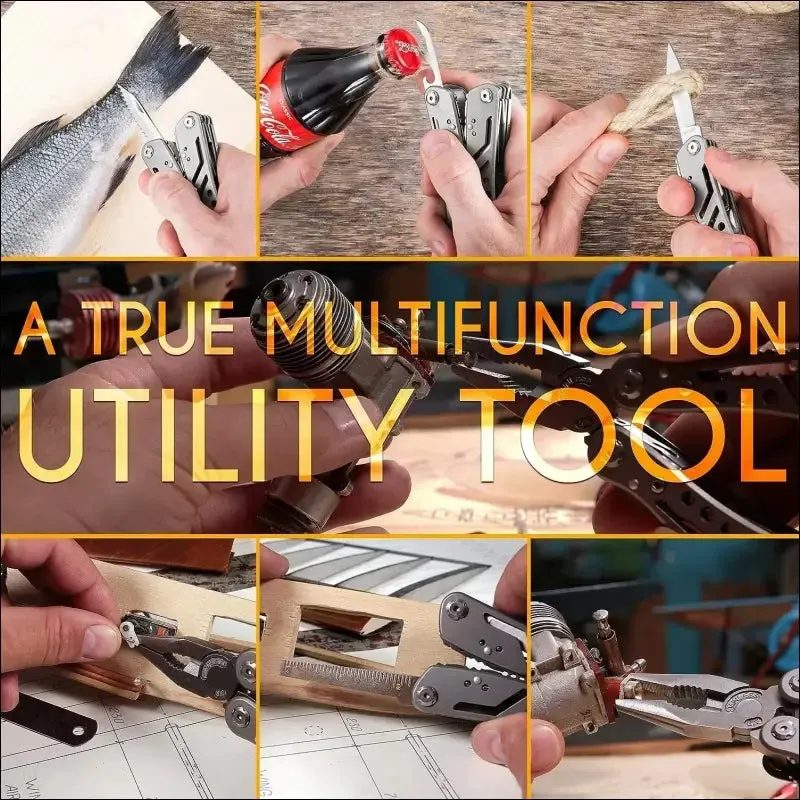 Multitool 24-in-1 multitools pliers with professional multi-tool for survival camping and hunting