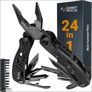 Multitool 24-in-1 multitools pliers with professional multi-tool for survival camping and hunting