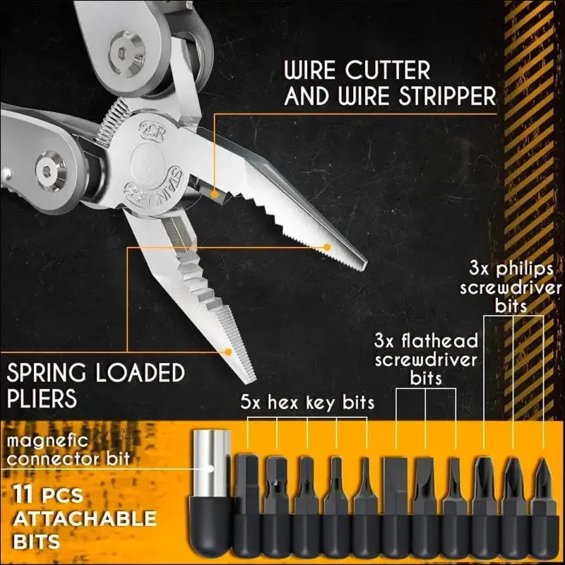 Multitool 24-in-1 multitools pliers with professional multi-tool for survival camping and hunting