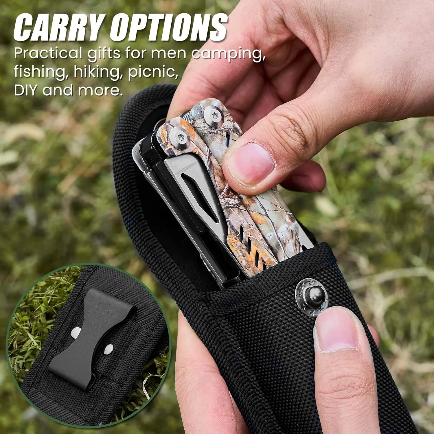 Multitool - 26 in 1 Multi Tool Pliers with Pocket Knife, Bottle Opener, Saw, EDC for Survival Camping, Hunting and Hiking, Stainless Steel