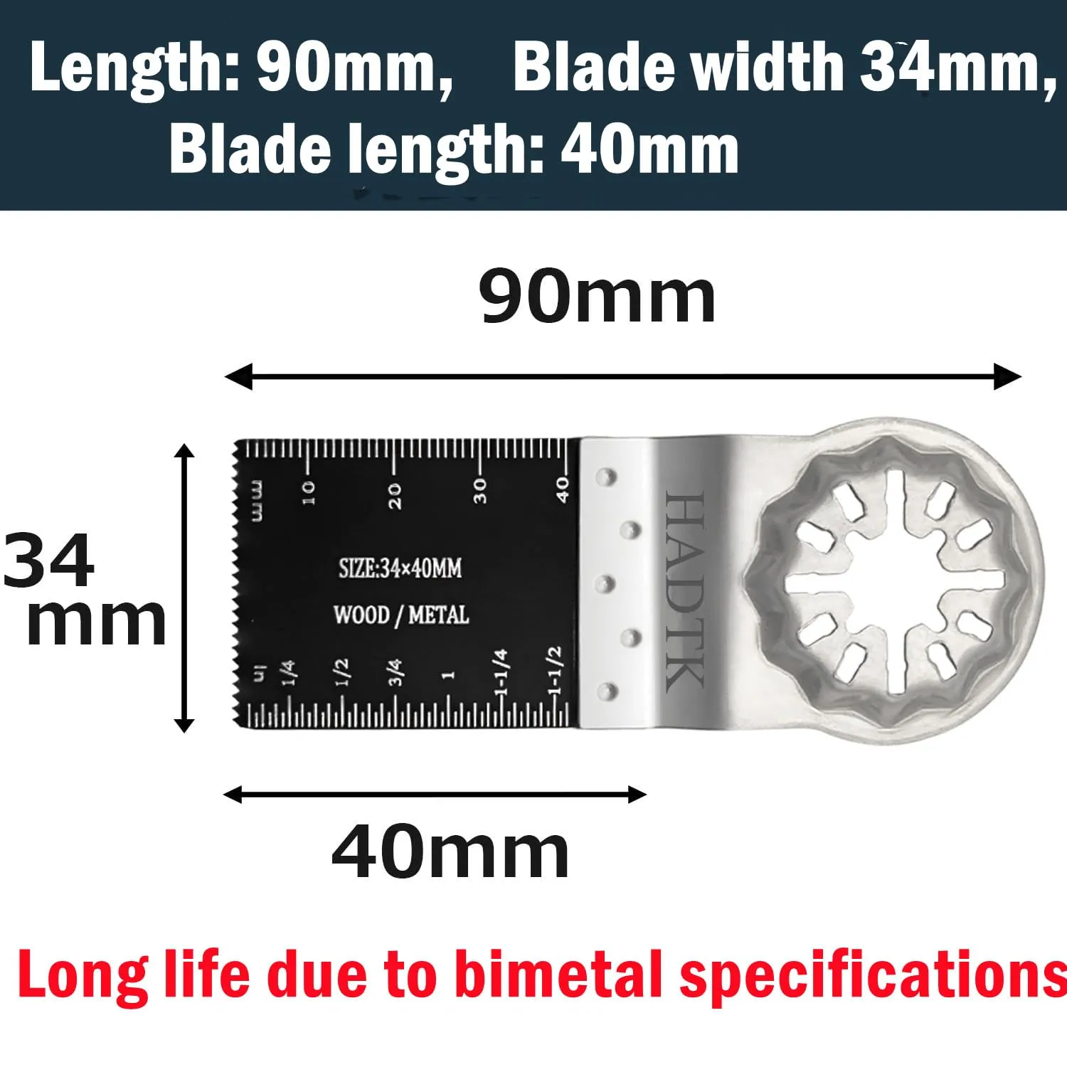 Multitool Replacement Blades, 10 pcs Oscillating Tool Saw Blades, Fast Smooth Cutting Multitool Blade (for Metal/Stainless Steel Fixing Parts)