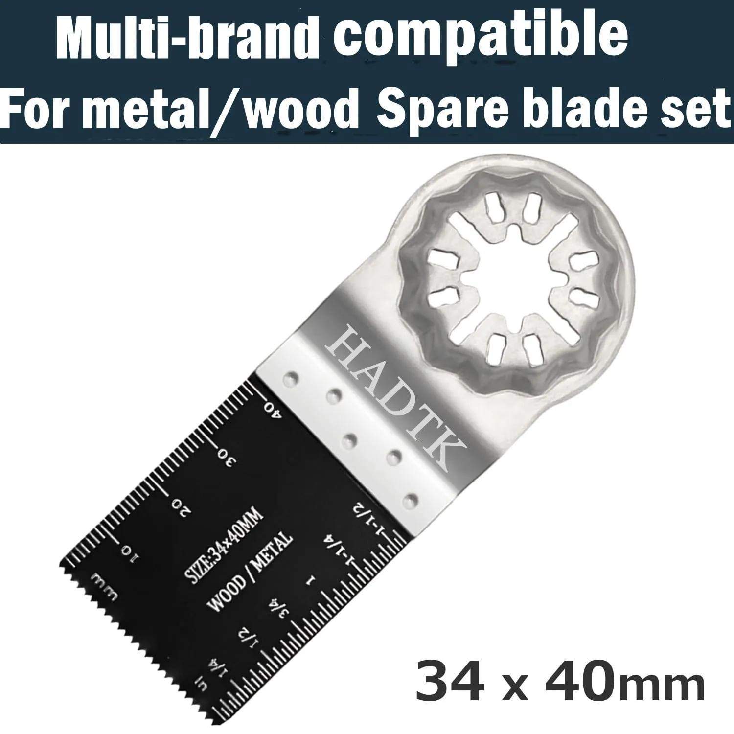 Multitool Replacement Blades, 10 pcs Oscillating Tool Saw Blades, Fast Smooth Cutting Multitool Blade (for Metal/Stainless Steel Fixing Parts)