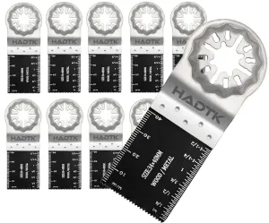 Multitool Replacement Blades, 10 pcs Oscillating Tool Saw Blades, Fast Smooth Cutting Multitool Blade (for Metal/Stainless Steel Fixing Parts)