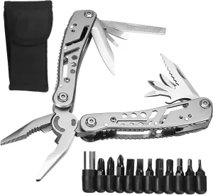 Multitools Pliers 26 in 1 with Nylon Sheath, Professional Multi-tool for Survival, Camping and Hunting, Gifts for Men Dad Husband