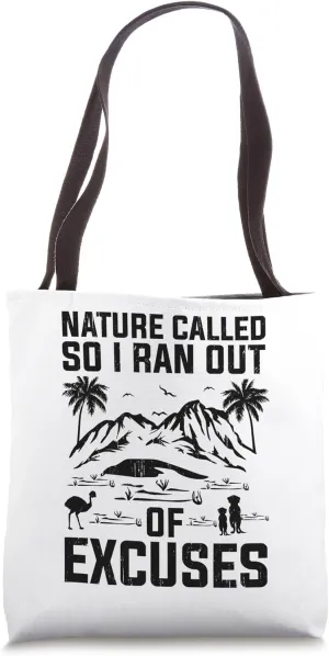 Nature Hiking Hiker Mountaineering Hike Outdoor Trekking Tote Bag