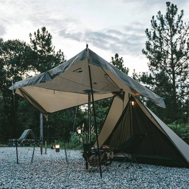 Naturehike Flame Retardant 4-Season Camping Tent with Stove Jack