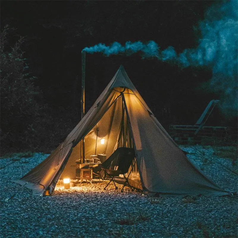Naturehike Flame Retardant 4-Season Camping Tent with Stove Jack
