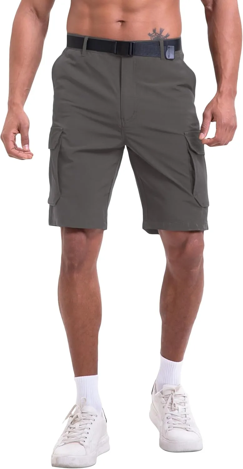 NATUVENIX Hiking Shorts Men Quick Dry Mens Cargo Fishing Shorts for Men Lightweight Golf Shorts Stretch Summer Work