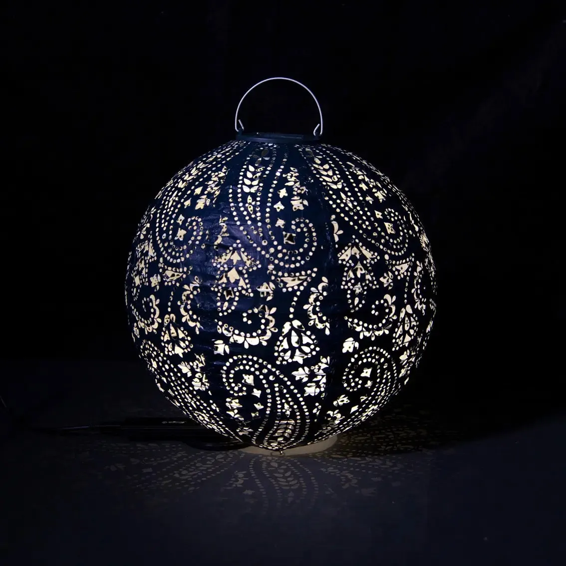 Navy Outdoor Solar Lanterns for Garden - 2 Pack