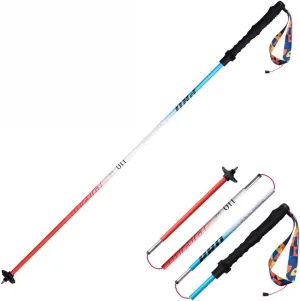 New 7075 Aluminum Alloy Hiking Pole 4-Section Durable Cross-Country Pole Walking Stick with Anti-Shock and Quick Lock System, Folding Walking Sticks for Hiking, Camping