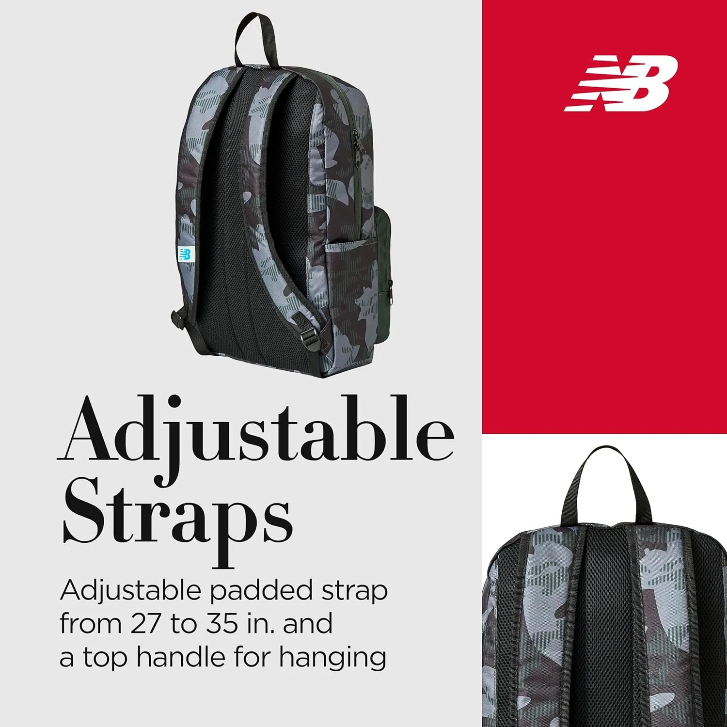 New Balance Backpack, Core Performance Daypack Small Hiking Bag, Green, One Size