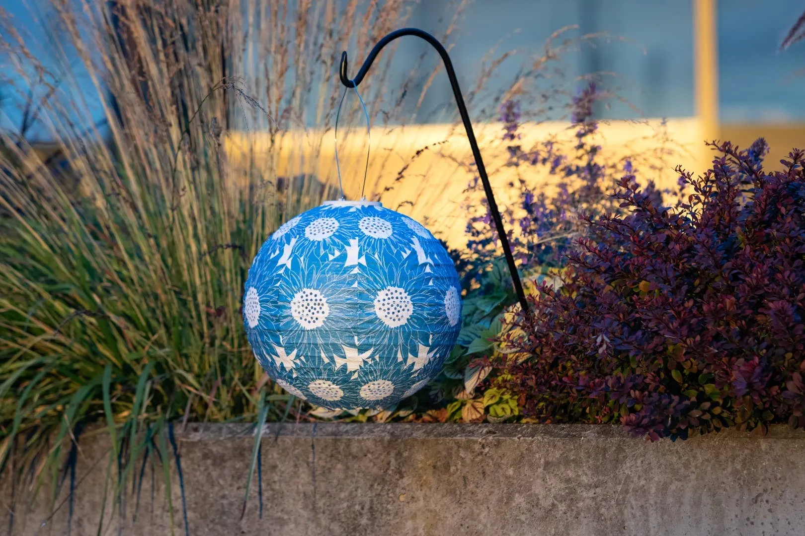 *NEW* Stella Print 12" Globe Solar Lantern - Sapphire Blue
